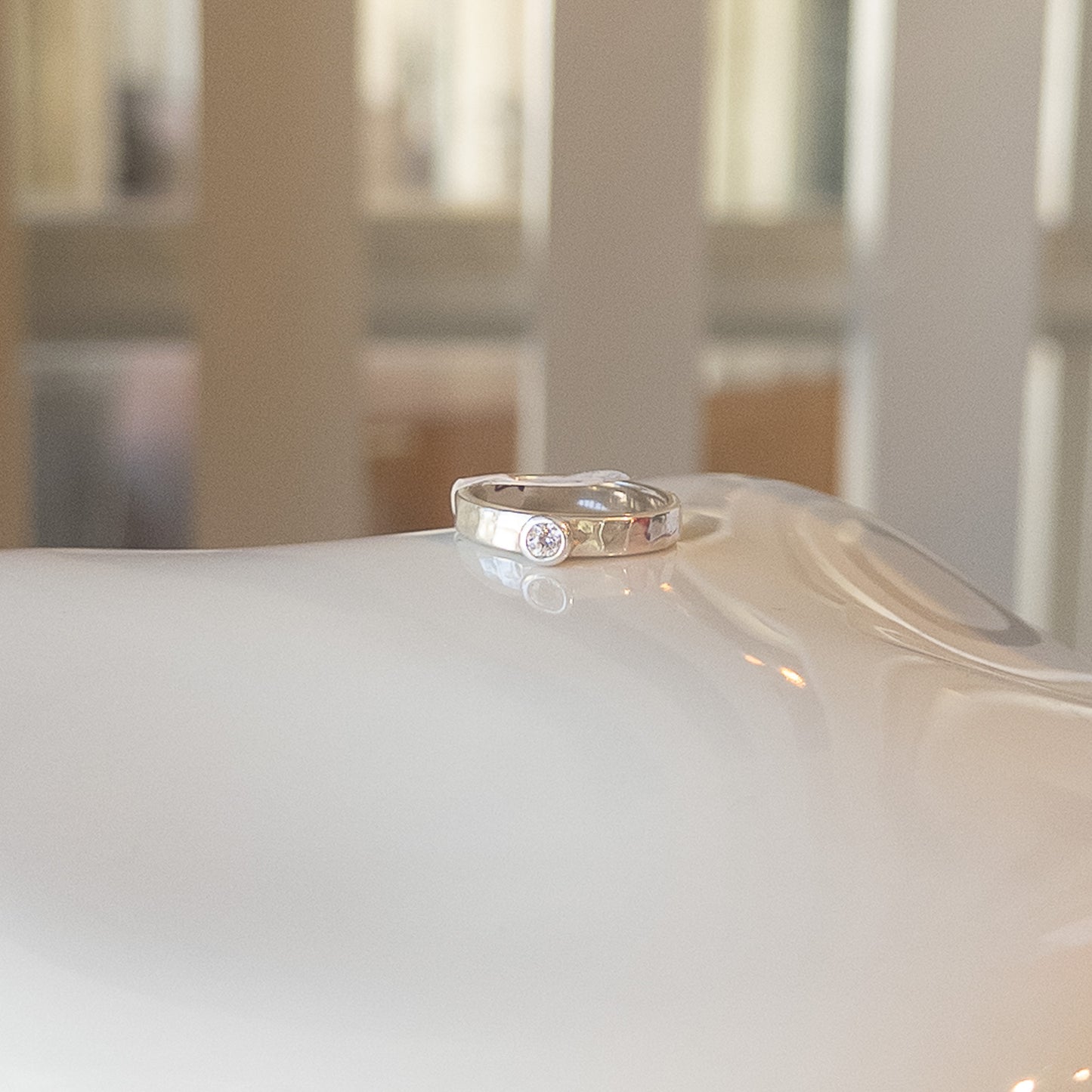 Silver Gemstone Serenity Ring - White Topaz - End of Line