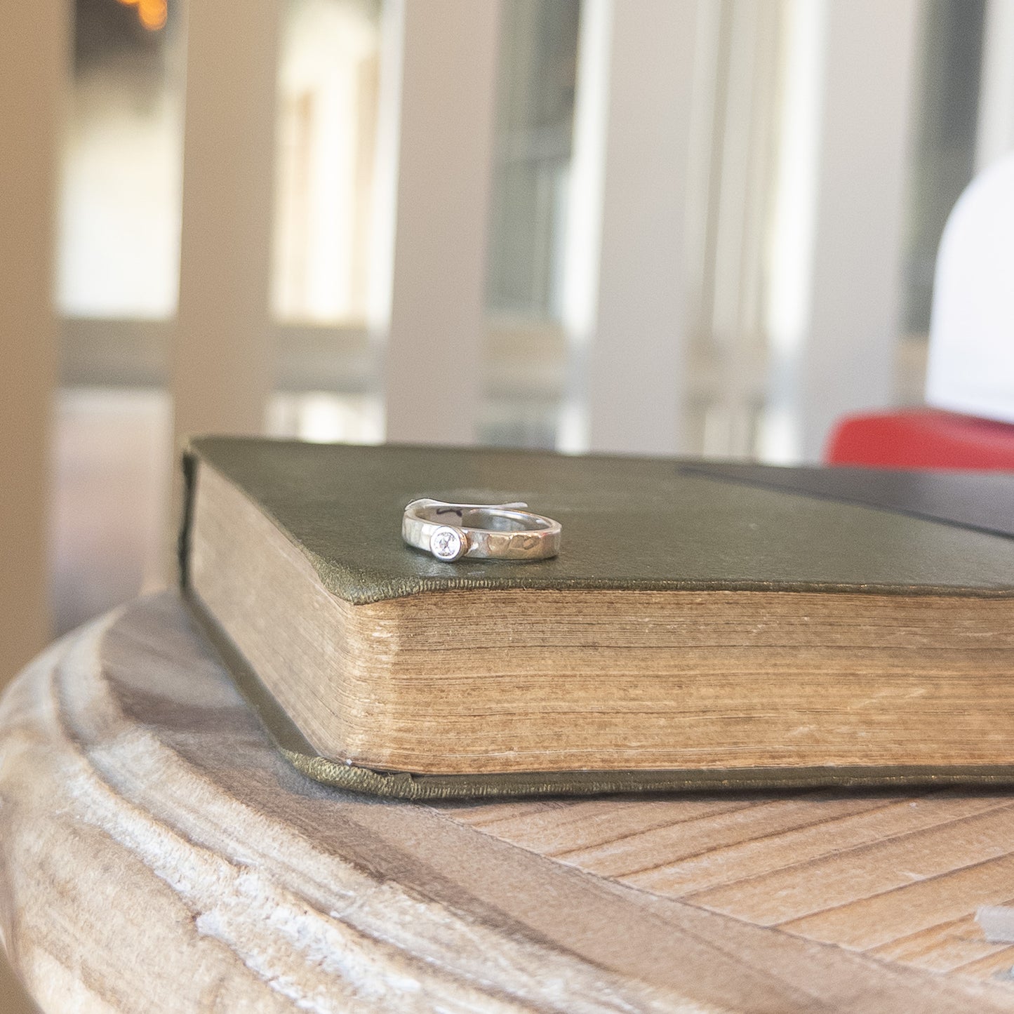 Silver Gemstone Serenity Ring - White Topaz - End of Line