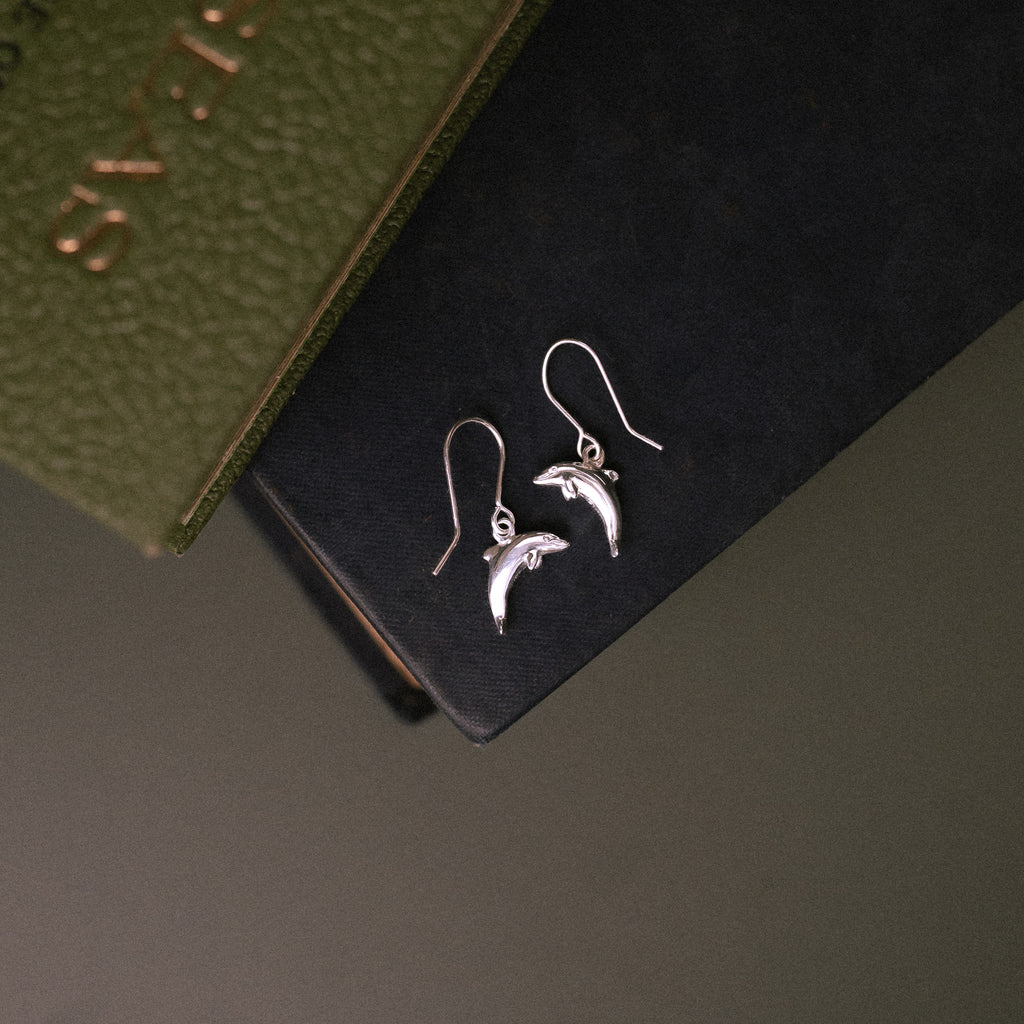 Sterling Silver Dolphin Earrings