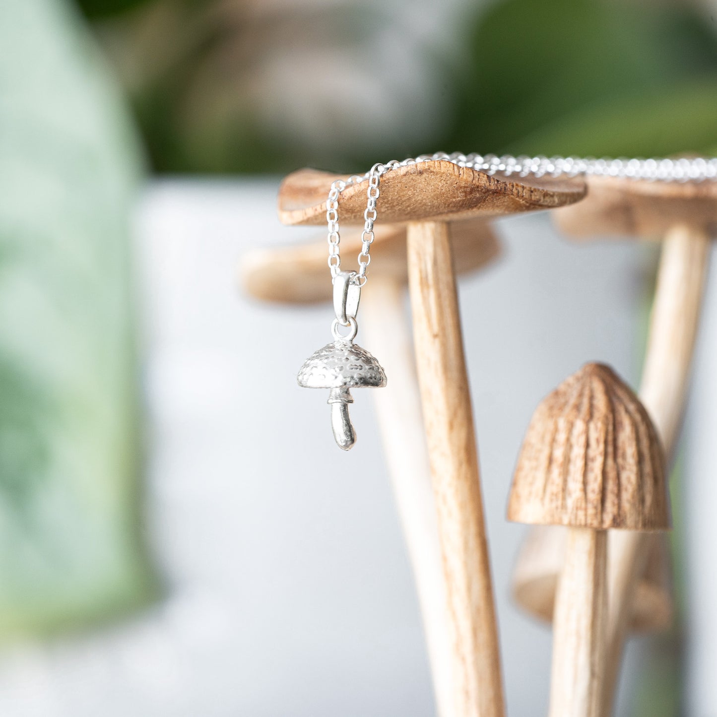 Sterling Silver Fly Agaric Mushroom Necklace