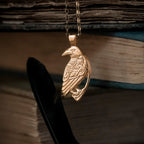 Odin's Raven Gold Pendant Necklace