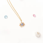 Barnacle Gold Pendant Necklace with Sapphire