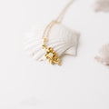 Barnacle Gold Pendant Necklace with Opal