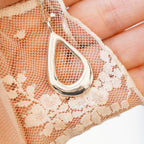 Molten Organic Sterling Silver Teardrop Pendant Necklace