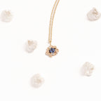Barnacle Gold Pendant Necklace with Sapphire