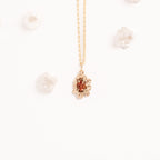 Barnacle Gold Pendant Necklace with Pink Tourmaline
