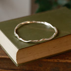 Molten Organic Sterling Silver Bangle