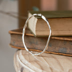 Molten Organic Sterling Silver Bangle