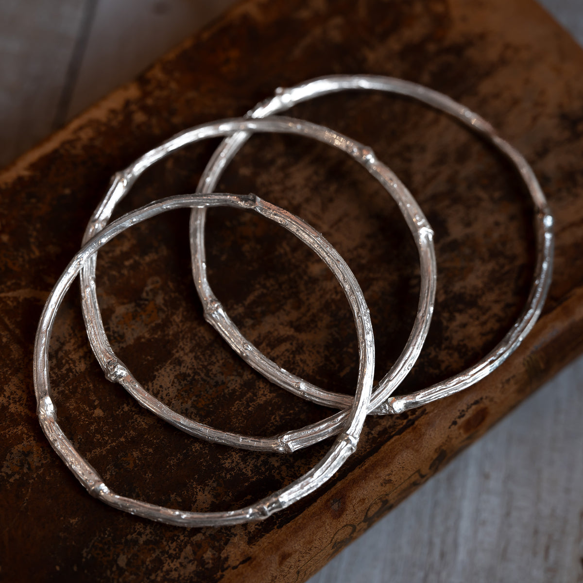 Sterling Silver Elder Twig Bangle