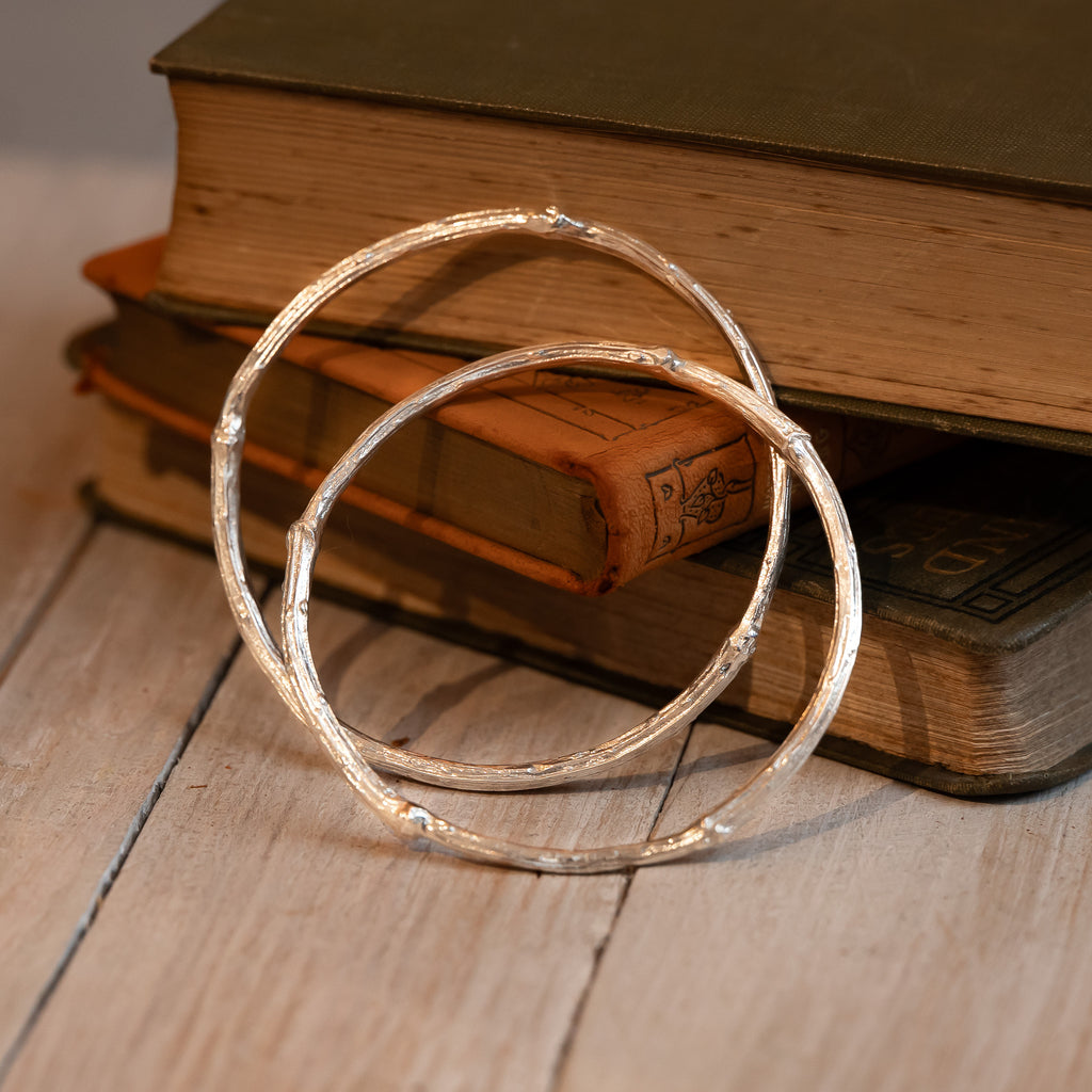 Sterling Silver Elder Twig Bangle