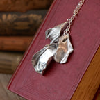 Rose Petal Cascade Sterling Silver One of a kind Necklace