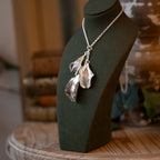 Rose Petal Cascade Sterling Silver One of a kind Necklace