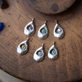 Raindrops Sterling Silver Birthstone Gemstone Necklace