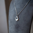 Raindrops Sterling Silver Birthstone Gemstone Necklace