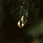 Gold Stardust Hoop Earrings