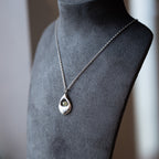 Raindrops Sterling Silver Birthstone Gemstone Necklace