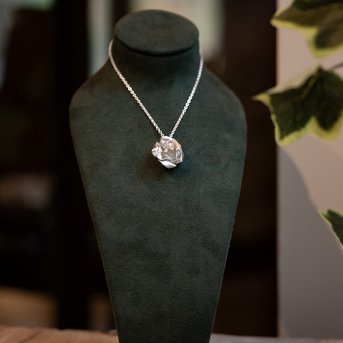 Blossoming Rose Sterling Silver One of a kind Necklace No.6