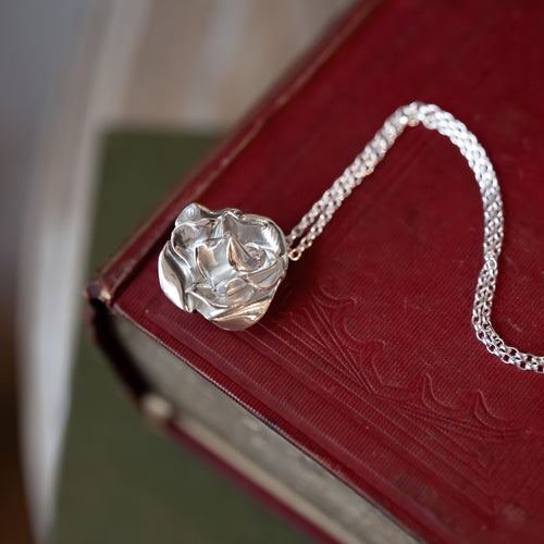 Blossoming Rose Sterling Silver One of a kind Necklace No.6