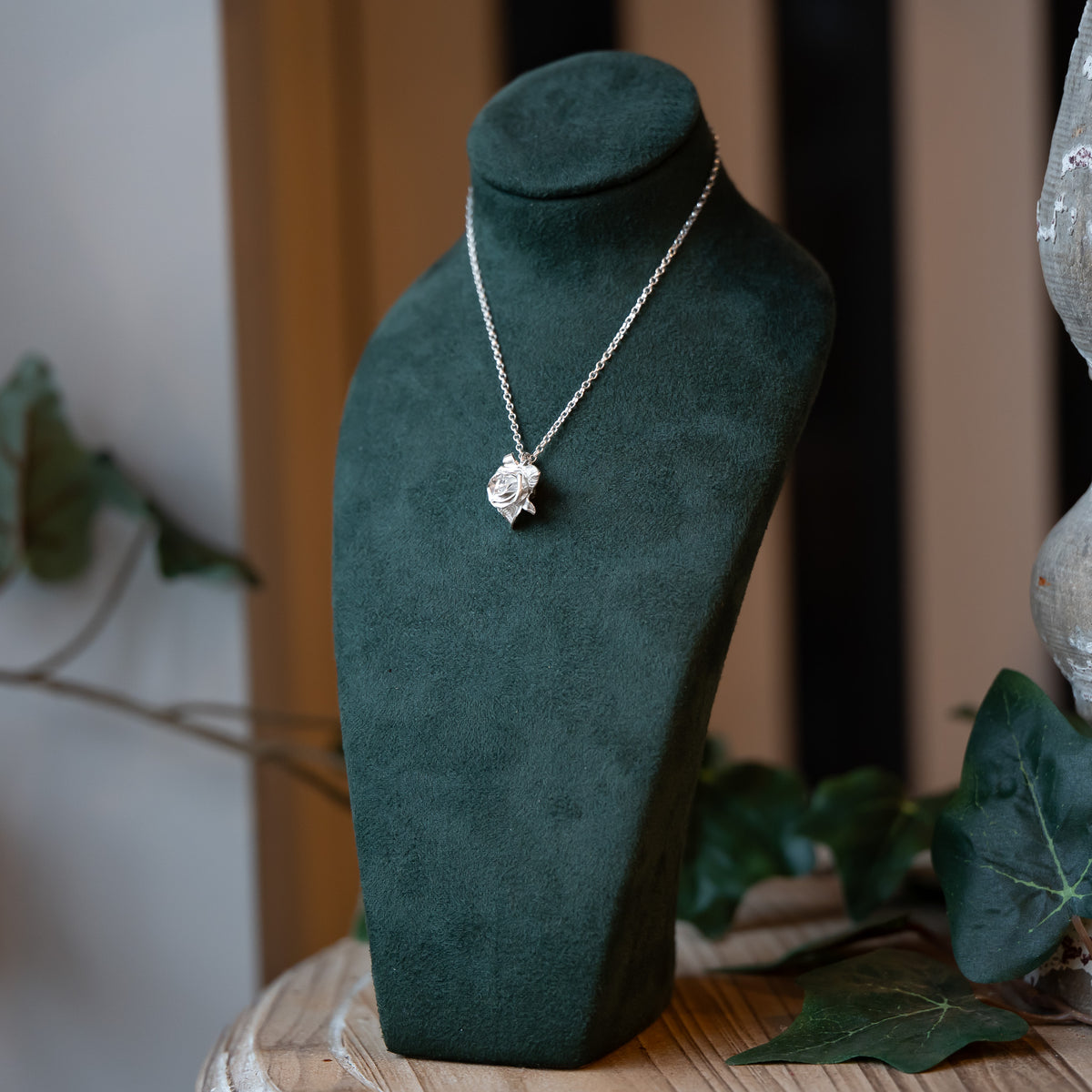 Blossoming Rose Sterling Silver One of a kind Necklace No.5