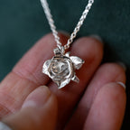 Blossoming Rose Sterling Silver One of a kind Necklace No.5