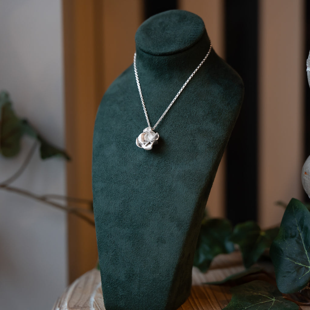 Blossoming Rose Sterling Silver One of a kind Necklace No.4