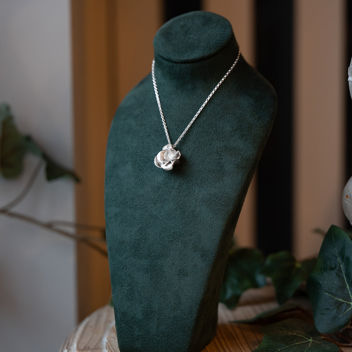 Blossoming Rose Sterling Silver One of a kind Necklace No.4