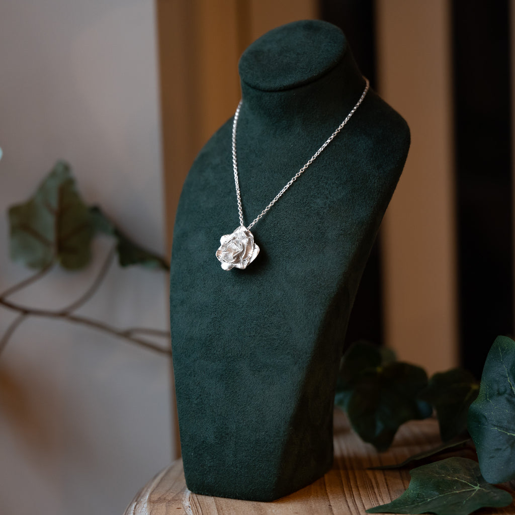 Blossoming Rose Sterling Silver One of a kind Necklace No.3