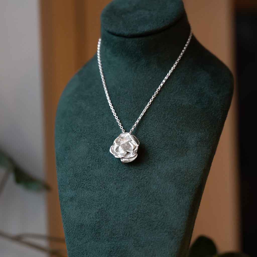 Blossoming Rose Sterling Silver One of a kind Necklace No. 2