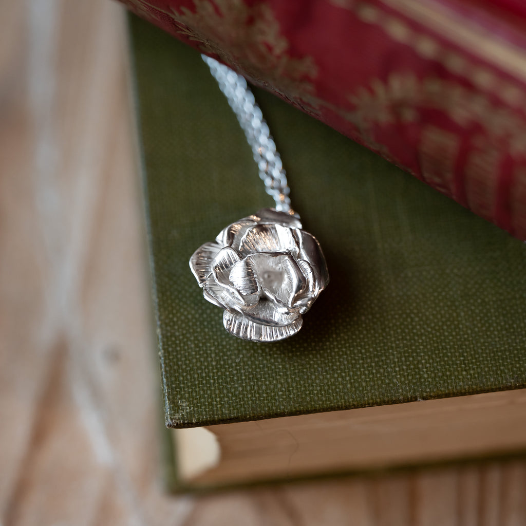 Blossoming Rose Sterling Silver One of a kind Necklace No. 2