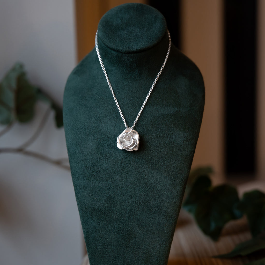 Blossoming Rose Sterling Silver One of a kind Necklace No. 1