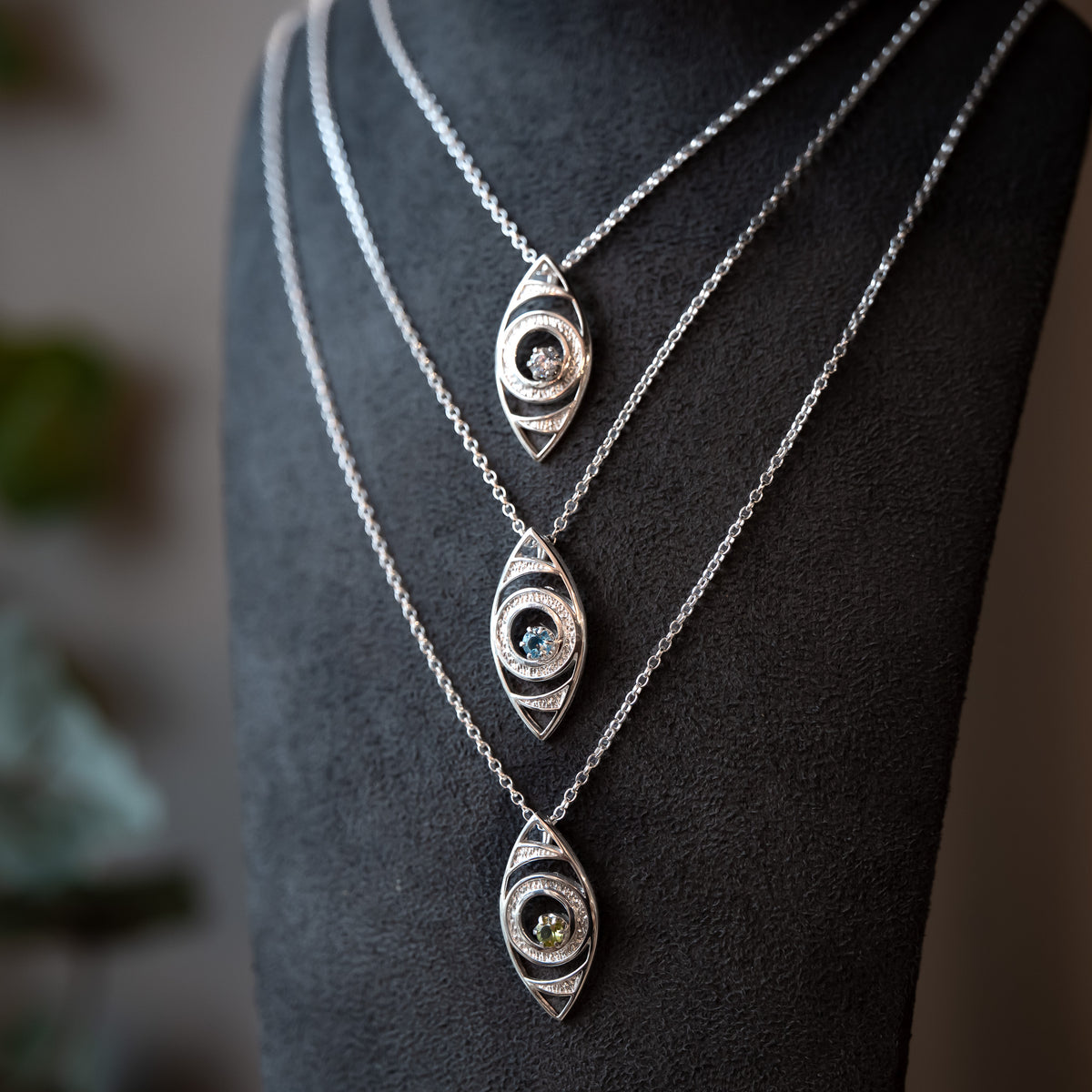 Sight Matters Charity Anniversary Fundraiser Silver Gemstone Necklace *Limited Edition*