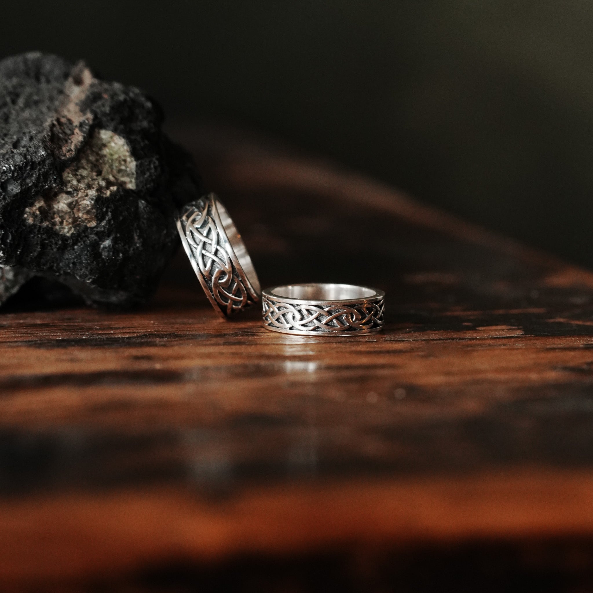 Ulican - Archibald Knox Celtic Knot work inspired Narrow Ring