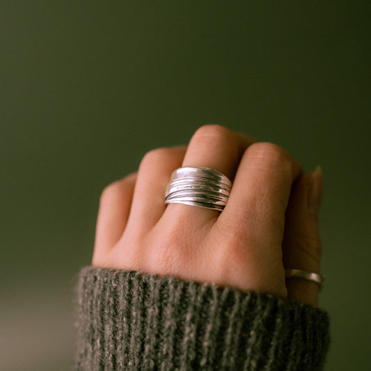 One of a kind Drift Sterling Silver Ring - Size R