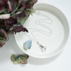 Foxglove Flower Silver Pendant Necklace