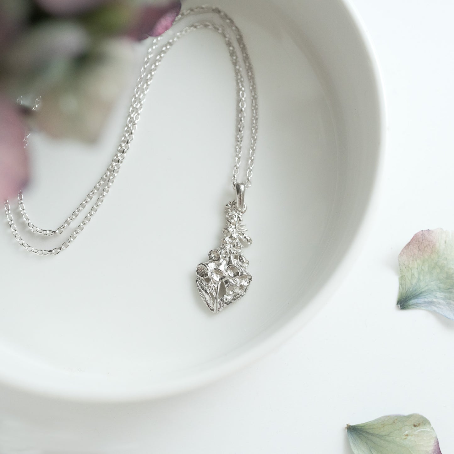 Sterling Silver Foxglove Necklace