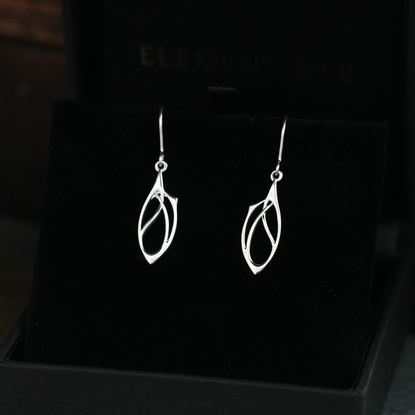 Archibald Knox Ulican Silver 'Thorn' Dangle Earrings
