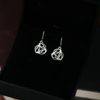 Archibald Knox Ulican Silver 'Triskel' Dangle Earrings