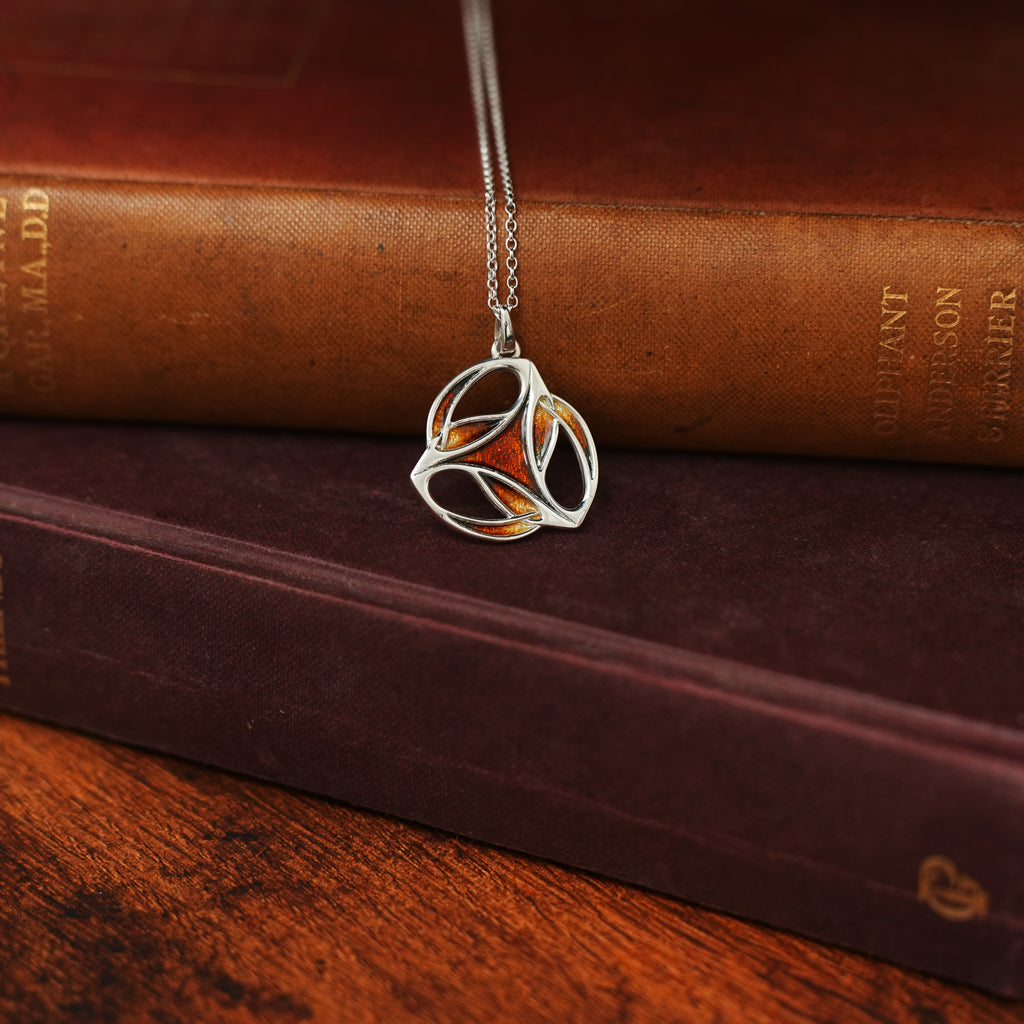 Ember - Archibald Knox Ulican Large Enamel Pendant Necklace