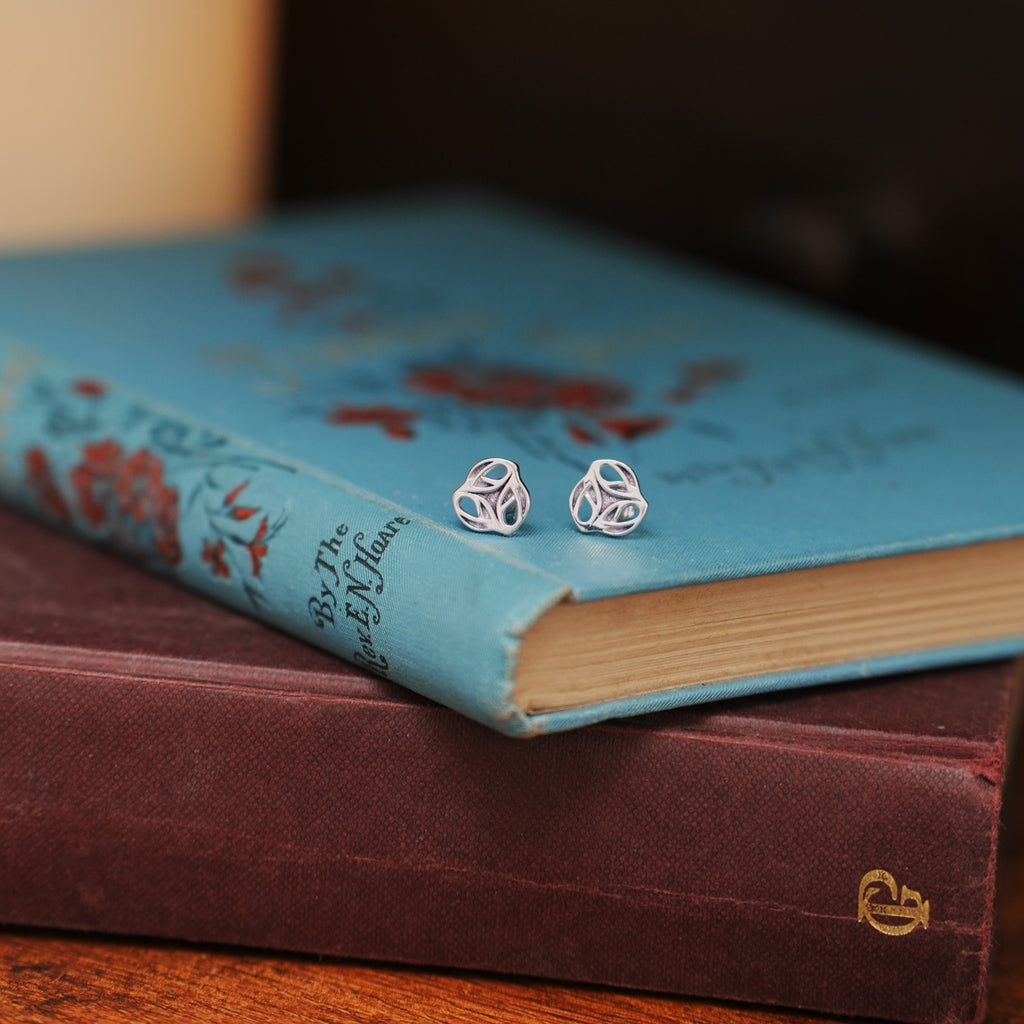 Heather - Archibald Knox Ulican Enamel Stud Earrings