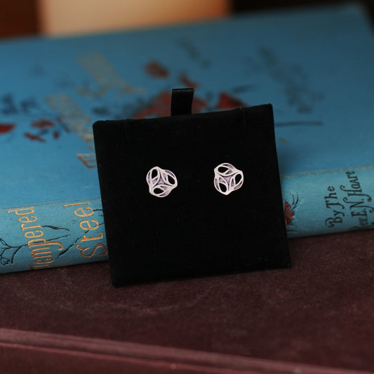 Heather - Archibald Knox Ulican Enamel Stud Earrings