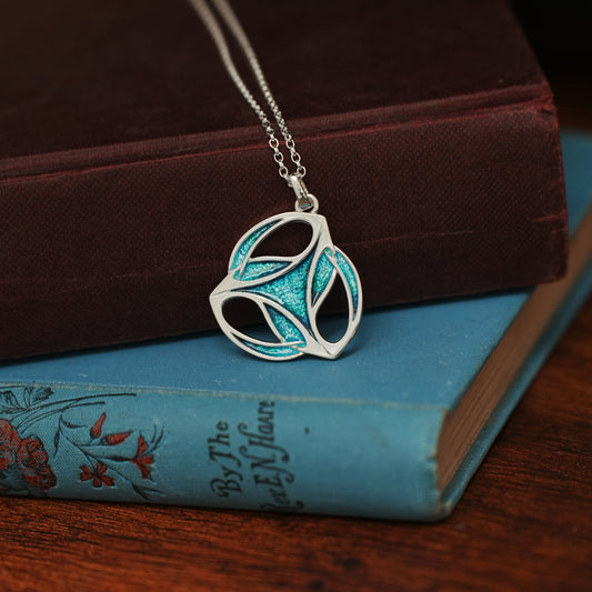 Tide - Archibald Knox Ulican Large Enamel Pendant Necklace
