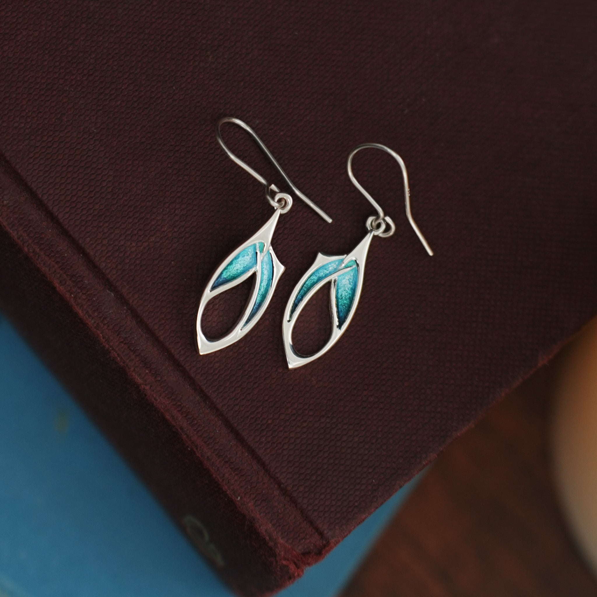 Tide - Archibald Knox Ulican Thorn Enamel Earrings