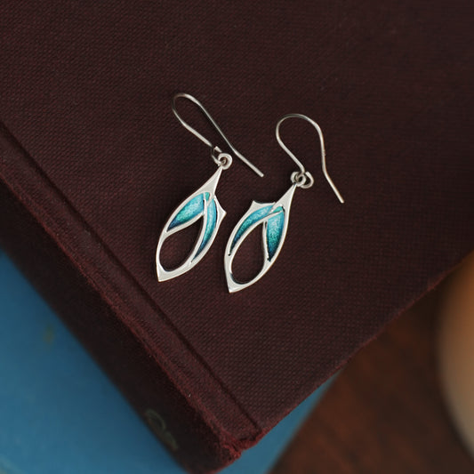 Tide - Archibald Knox Ulican Thorn Enamel Earrings