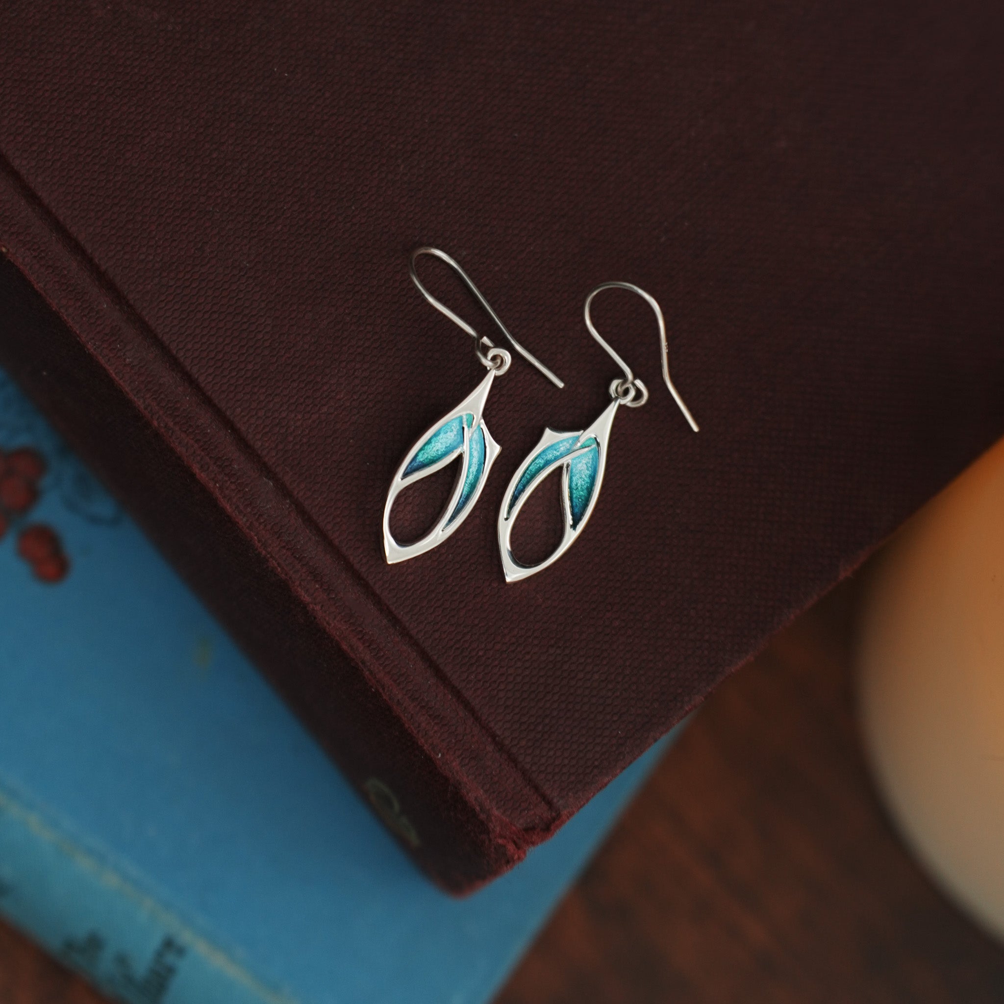 Tide - Archibald Knox Ulican Thorn Enamel Earrings
