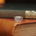 Ulican - Archibald Knox Celtic Knot work inspired Wide Ring