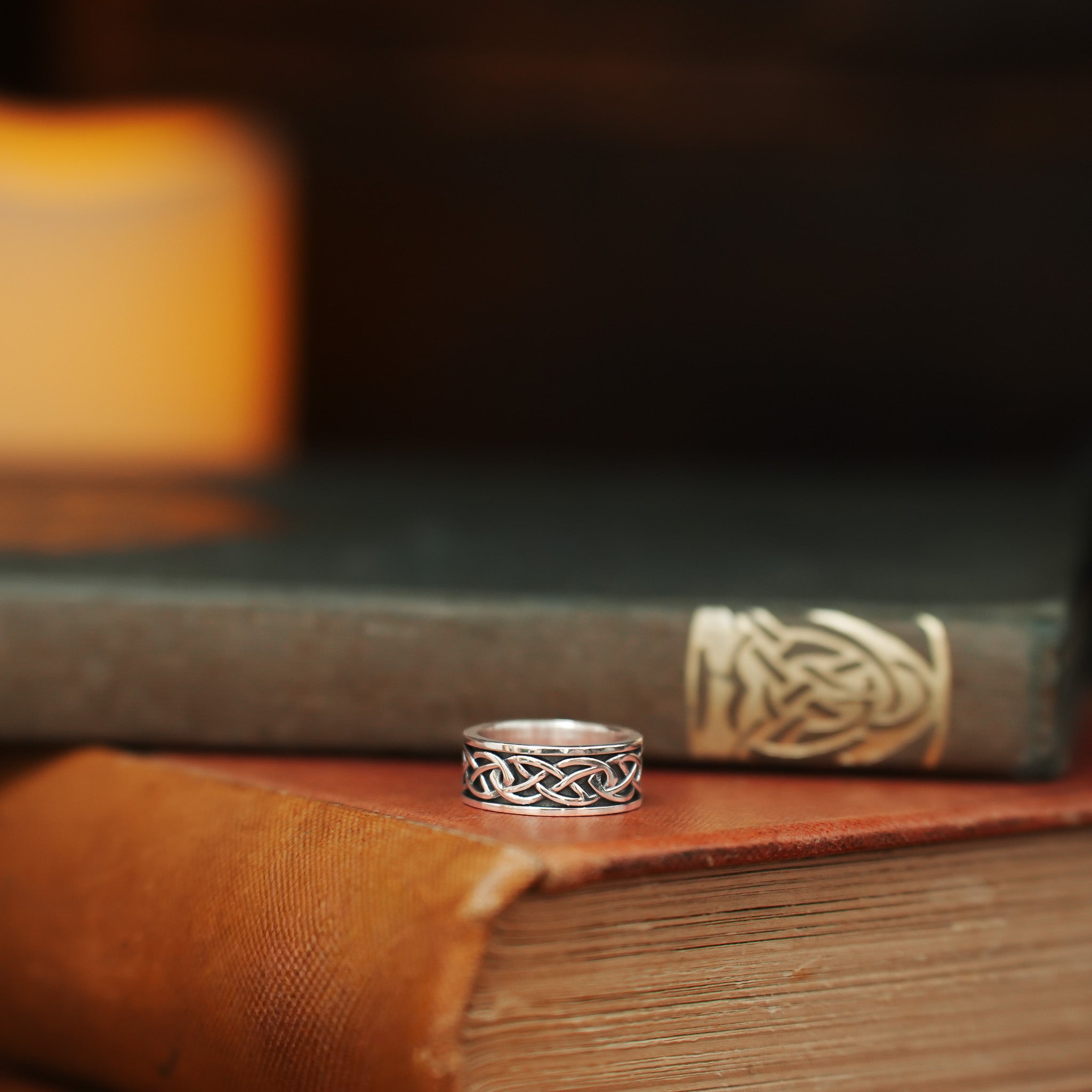 Ulican - Archibald Knox Celtic Knot work inspired Wide Ring