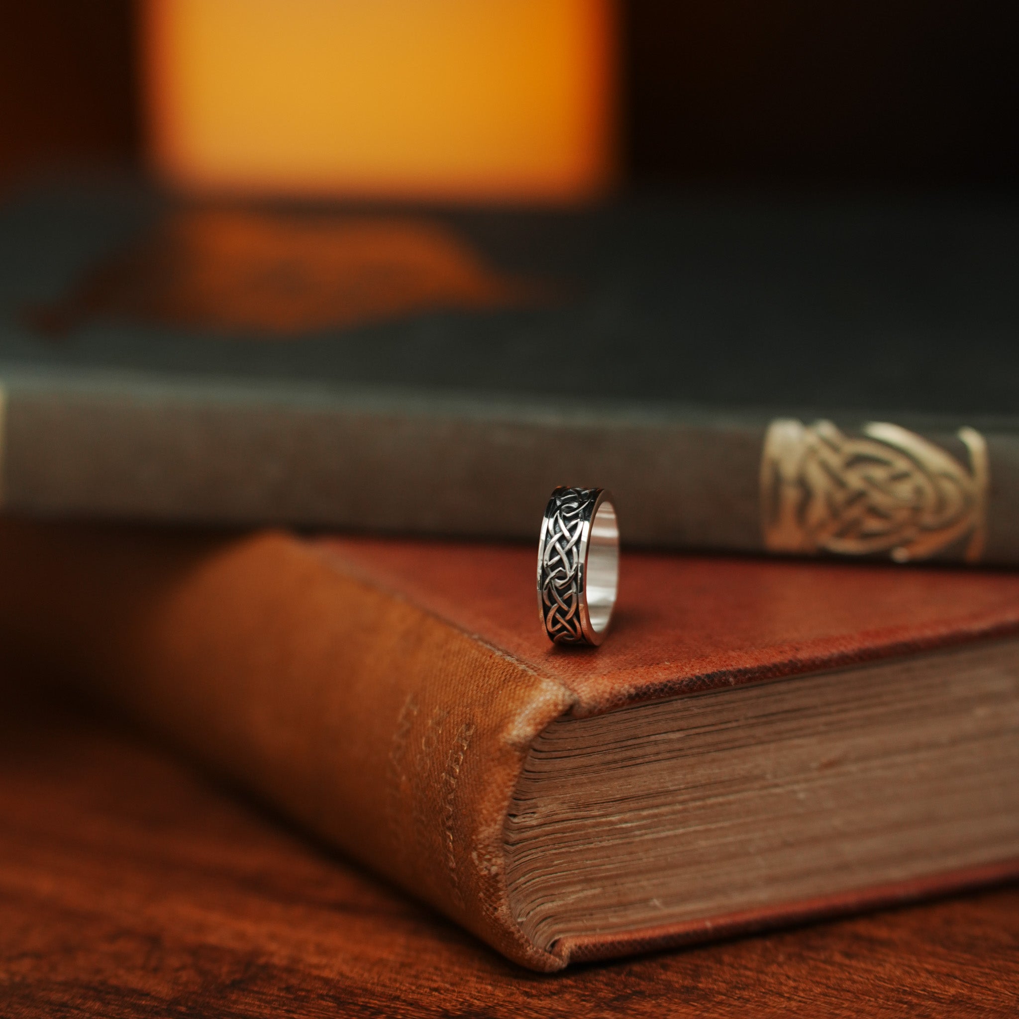 Ulican - Archibald Knox Celtic Knot work inspired Narrow Ring