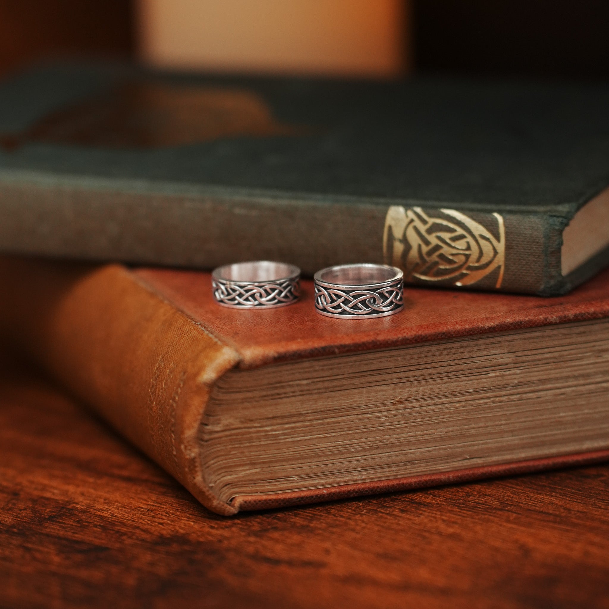 Ulican - Archibald Knox Celtic Knot work inspired Wide Ring