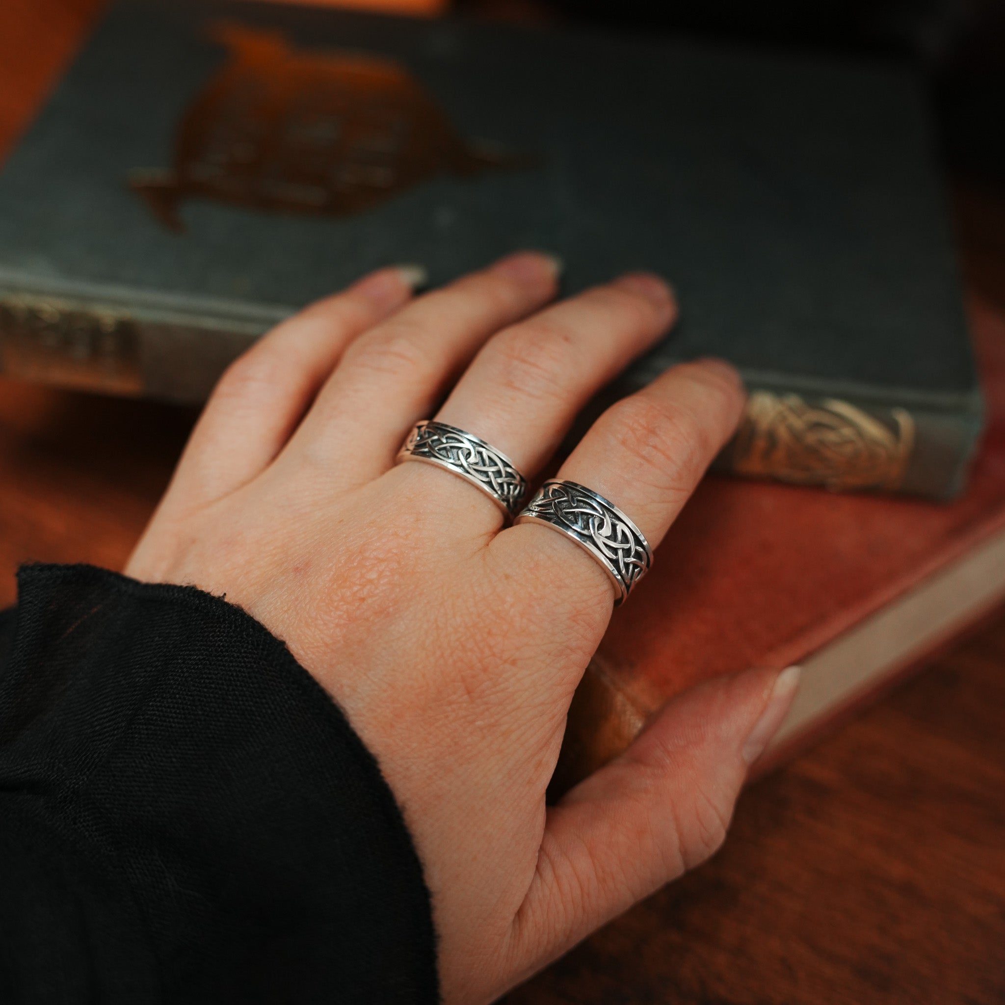 Ulican - Archibald Knox Celtic Knot work inspired Narrow Ring