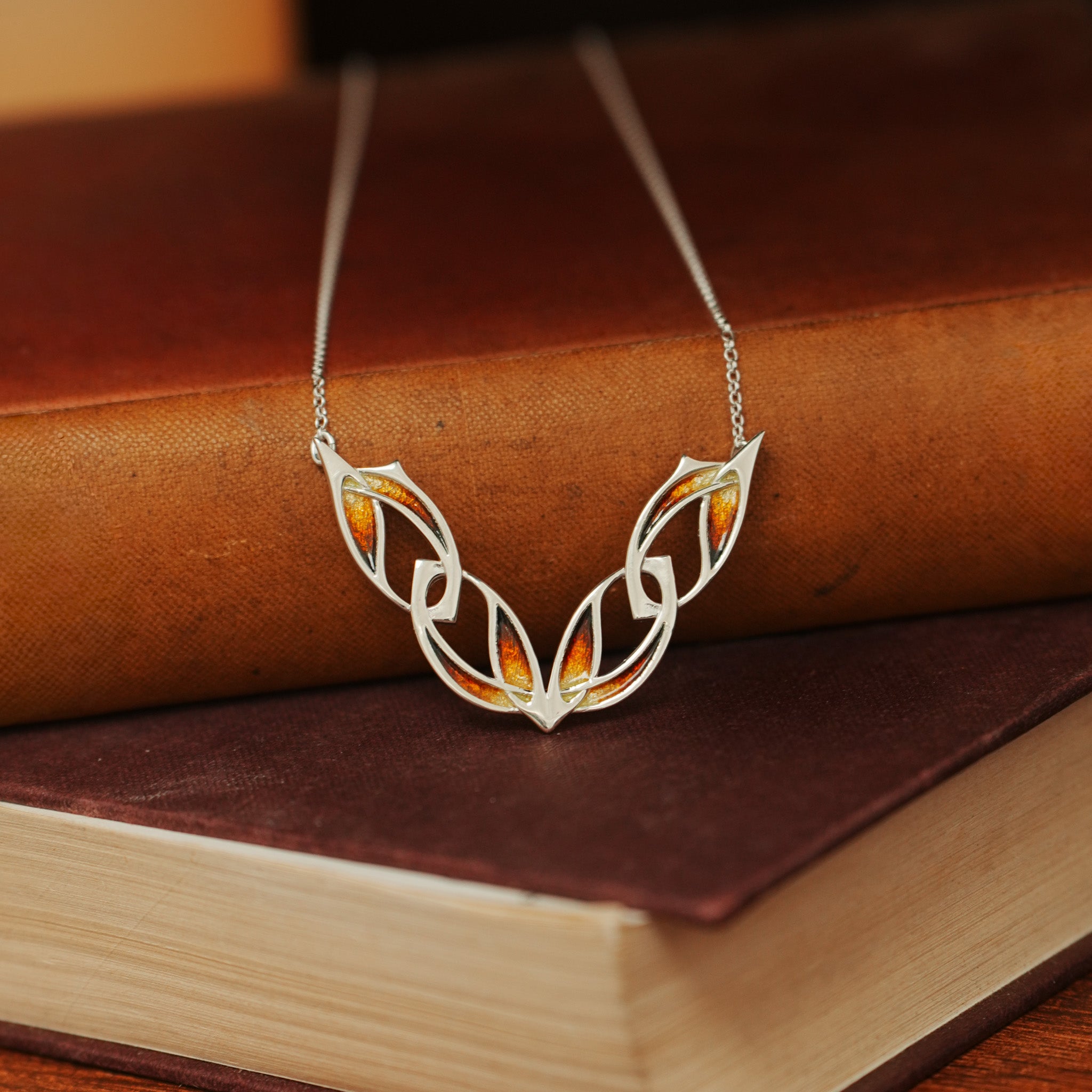 Ember - Archibald Knox Ulican Enamel Necklace